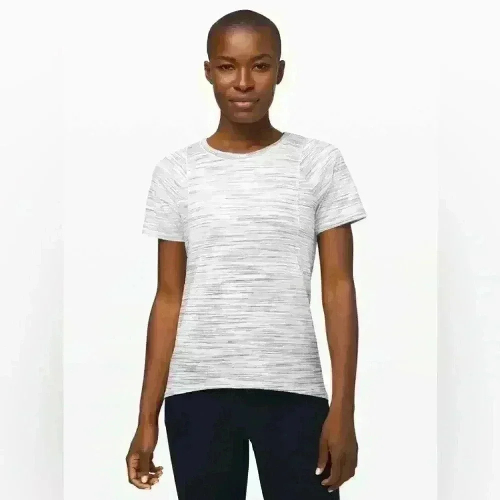 Lululemon Make Miles Count Short Sleeve Womens Shirt Size 10 Pit-18''